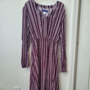 This is a Simply Styled, small, and burgundy color dress.